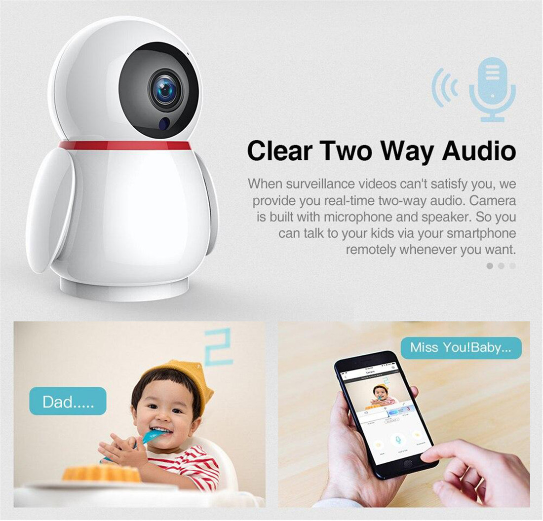 Smart Indoor P/T Camera with Lan Port Penguin Shape(TV-228ZD-2MP)