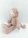 Customized Embroidery Logo Super Soft Plush Toy Cute Kids Stuffed Monkey Toy