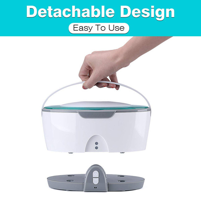 Portable Ultrasonic Denture Cleaner High Efficiency Integrated Cable Storage