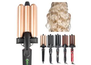 China CE CETL 3 Barrel Curling Iron Wand , 1 inch Hair Waver Beach Waves factory