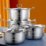 Quality 8 Pieces Stainless Steel 410 Non Stick Pan Cookware Sets Kitchemware Pot