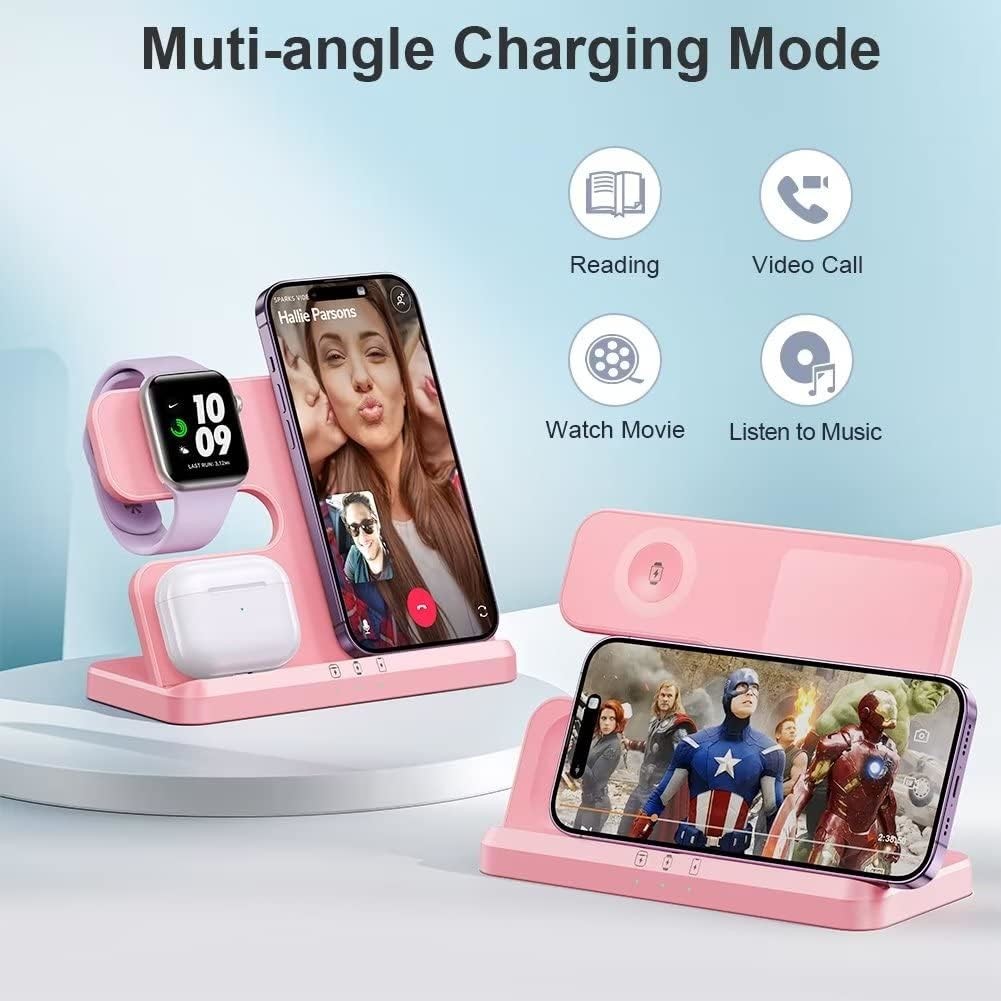Fast Wireless Charging Station for iPhone Apple Watch and AirPods Pro with Fast Charging