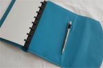 Agenda Disc Bound Notebook / Disc Bound Journal PU Leather Cover With 8 Discs