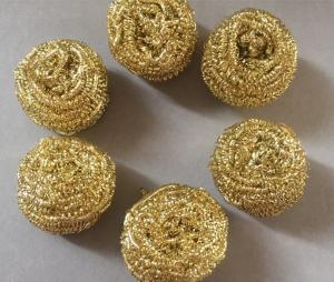China Strong Decontamination Copper Scrub Pad , Antibacterial Brass Copper Wool Pad factory