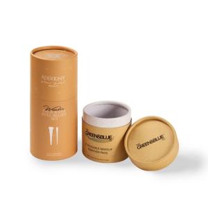 China Custom Round Kraft Paper Cylinder Packaging Boxes Push Up Paper Tube Box For Cosmetics factory
