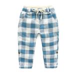Unisex Cute Newborn Baby Clothes Cotton Plaid Harem Pants Knitted Fabric