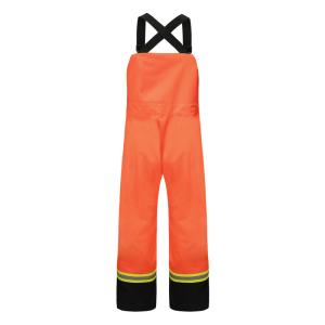 China EN343 Rain Proof Workwear Unisex Orange Hi Vis Bib And Brace factory