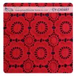 Red Stretch Floral Embroidered Lace Fabric For Women Dress and Top