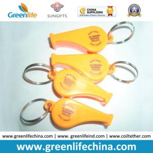 China Promotional Custom Outdoor Plastic Whistle Gifts W/Key Ring Connected factory