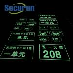 Weatherproof Aluminum Reflective Address Numbers Signs For Building Apartment