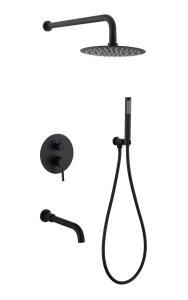 China Round Wall Mounted Shower Kit , 8 Inch Rain Shower Combo Set factory