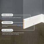 Waterproof White Primed Mdf Baseboard Primed Wood Molding Corner Decoration