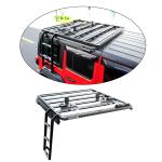 Black Universal Aluminum Roof Climbing Ladder for Offroad Car for Jeep Wrangler