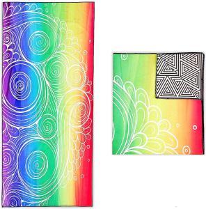 China Microfiber Double Sided Sand Free Beach Towel Bulk Custom factory