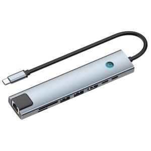 China Multi Port HUB Adapter with Memory Card Reading and Aluminum Body factory