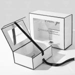 Custom Flip Top PVC Window Paper Packaging Large Magnetic Closure Gift Box with