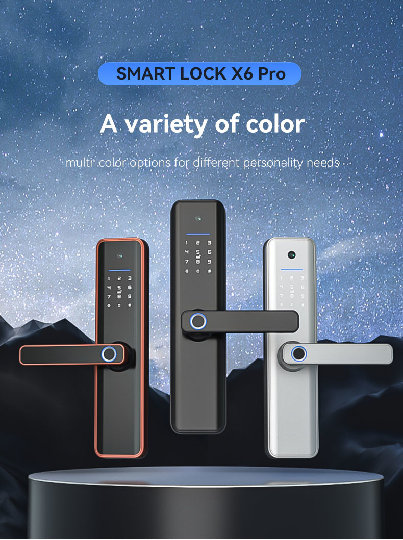 IC Card Smart Camera Door Lock Firm Digital Deadbolt With Camera