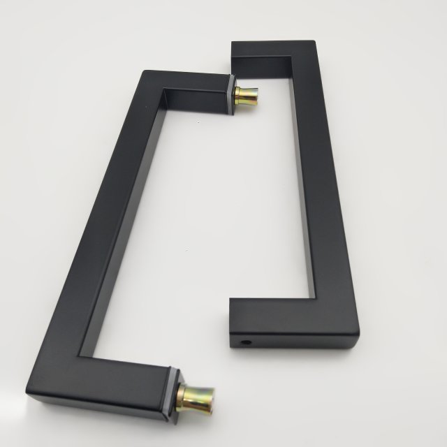 Matt Black Stain Back To Back Sliding Shower Glass Door Square Pull Handle 6 8 Inches