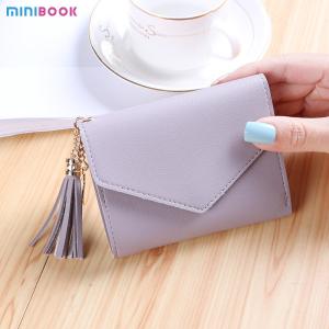 China Japanese Korean Cute Little Fresh Tassels Mini Student Lady Short Wallet With Open Closure factory