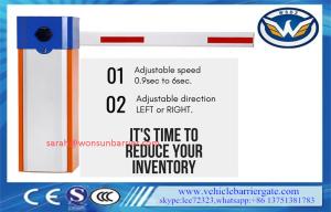 China Automatic Car Park Boom Gates , Flexible Speed Boom Barrier Gate AC Motor factory