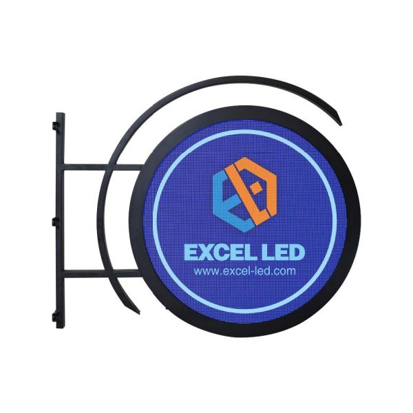 Customized Led Advertising Display Board Circle Shape Double Sides For Coffee