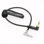 10 Inches Camera Audio Cable 5 Pin Right Angle Male To Right Angle 3.5mm TRS