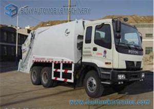 China Foton 3 Axles Compactor Garbage Trucks 6x4 Drive 16 m3 - 18m3 Capacity factory