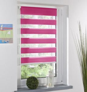 China rainbow Zebra Double Roller Blinds 100% polyester Roman Style manual Control factory