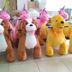 Hansel steel plush animal walking bike for adults amusement ride 4 wheel battery