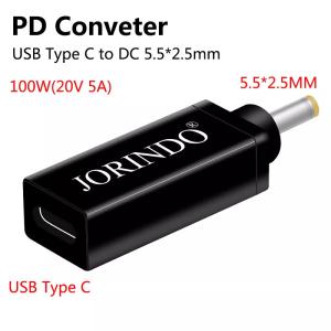 China 100W USB Type C Female To DC 5.5x2.5mm Male PD Connector Fast Quick Charge factory