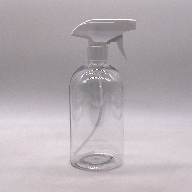 600mL 20OZ PET Spray Bottle Boston Round Plastic Customized Color Pump Trigger Spray Hand Sanitizer Bottle