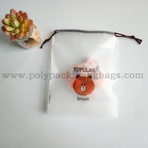 China Translucent PE EVA Drawstring Plastic Pouches For Towels Socks on sale