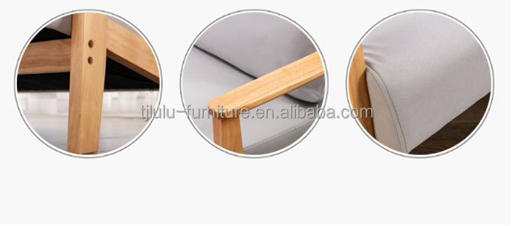 Sturdy Living Room Furniture Sofa Set with Modern Wooden Leathaire in Grey/White/Blue/Brown and Sturdy Design