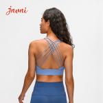 Lulu Yoga Cross Back Yoga Sports Bras High Impact Naked Feeling Women Gym Bra