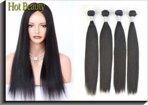 China Grade 6A Unprocessed Human Hair Weave Smooth Straight Natural Black For Girls factory