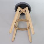 Modern Style Antique Upholstered Wooden Stools Leather Bar Chair for Bar Table