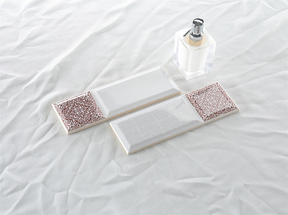 10×30cm Vintage Pattern,Stylish Indoor Porcelain And Ceramic Wall Tiles For Backsplash And Canteen