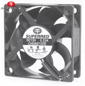China Black DC 12V Cooling Fan 60x60x20 For Disinfecting Cabinet / Warmer / Microwave factory