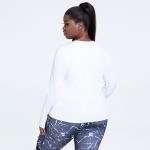 Thumb Hold Hollow Out Front Womens Sports Sweatshirt Large Size