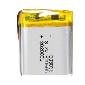 China 3.7V 800mah 803035 Lithium Polymer Battery Pack 500times Cycle Life factory