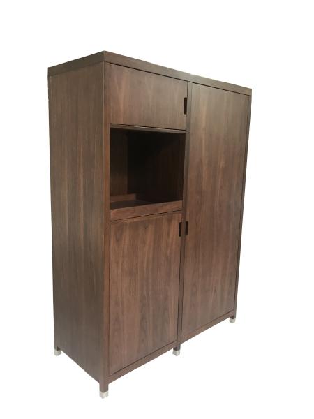 Luxury design American hotel Custom made walnut wood veneer Wardrobe,closet