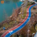Quick-install Prefabricated Rubber Jogging Track Prefabricated Running Track