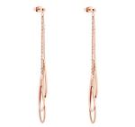 Water Droplets Dangle Earring, Rose Gold Stainless Steel Fashion Jewelry for
