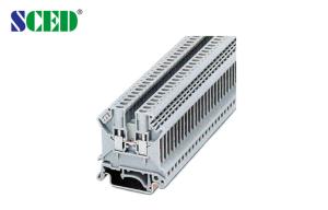 China Elevator Single Deck Din Rail Terminal Blocks Width 5.2mm 600V 20A factory