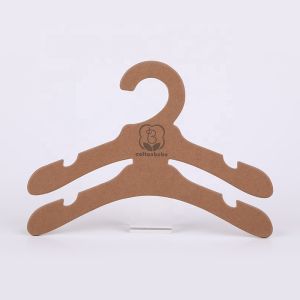 China Biodegradable Paper Baby Hangers Children Garment Cardboard Hanger Custom Design factory