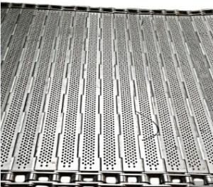 China Industrial Stainless Steel Flat Top Chain Mesh Belt For Food Processing Conveyor factory