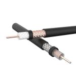 Flexible Coaxial Power Cable With Black PVC Sheath 6.0mm Outer Diameter Aluminum