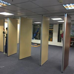 China 85mm Thickness Removable Wooden Partition Wall / Folding Room Partitions factory