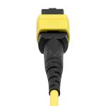 CATV Networks MPO Trunk Cable Female To Female 12 Fibers Polarity A OM3 Yellow
