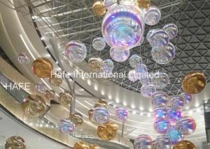 China 2.5m Diameter Inflatable Mirror Balloon / Events Decoration Silver Reflective Ball factory